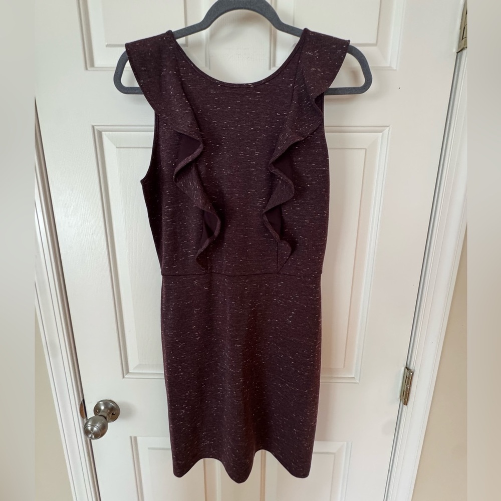 cupcakes and cashmere Aubergine Ponte Knit Dress, Medium